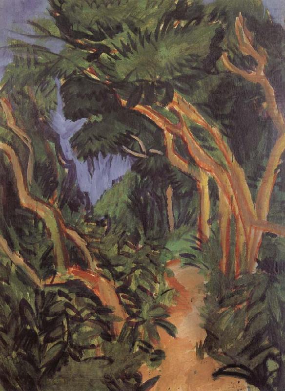 Fehmarn Landscape-forest path, Ernst Ludwig Kirchner